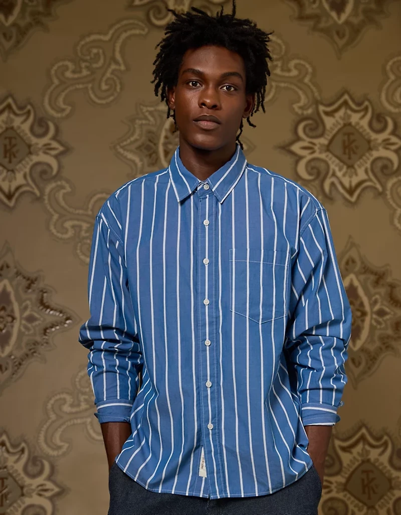AE x Tru Kolors Poplin Striped Shirt
