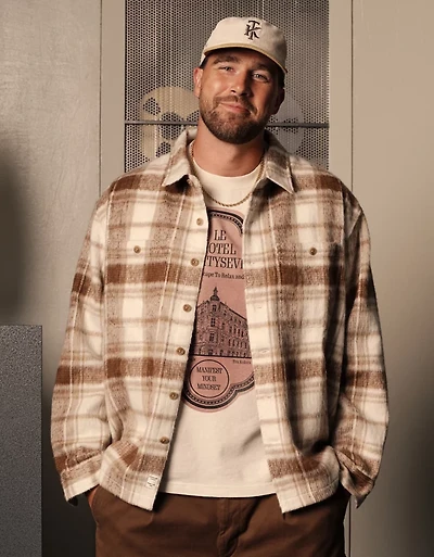 AE x Tru Kolors Heavyweight Brushed Plaid Overshirt