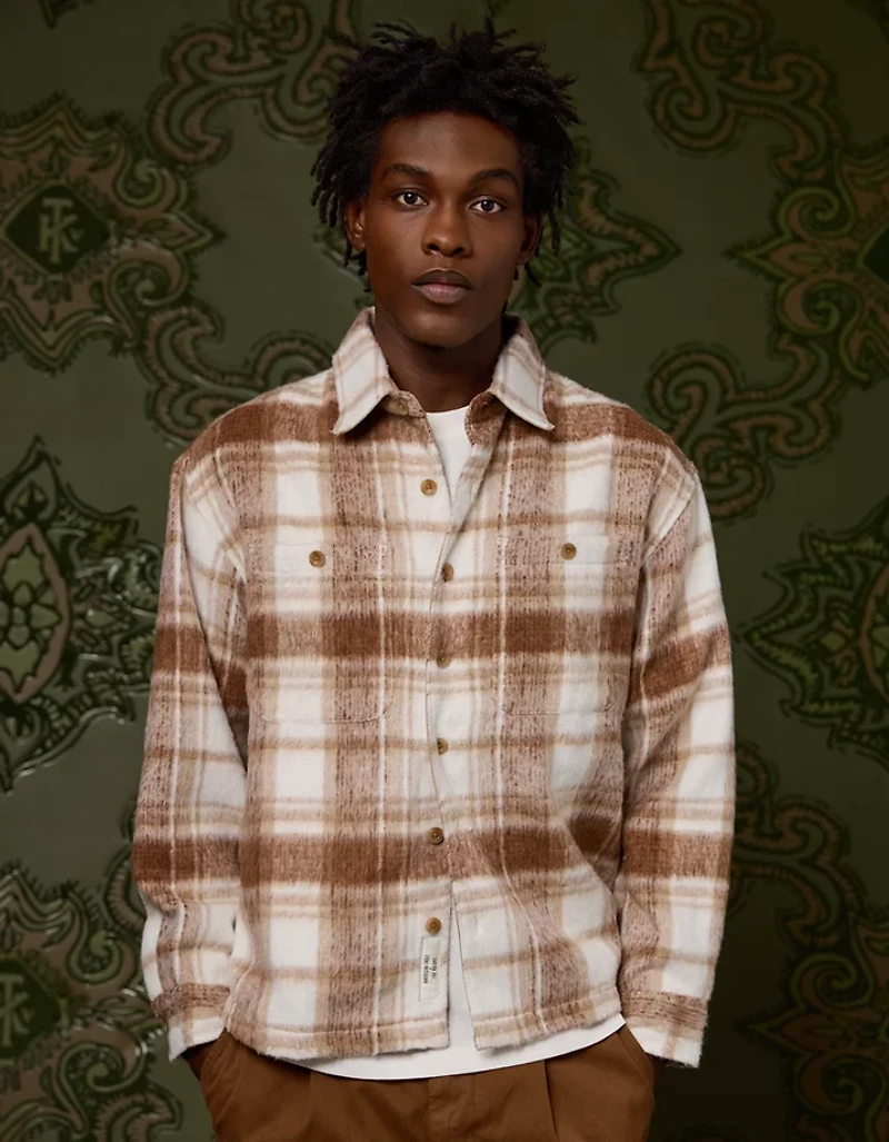 AE x Tru Kolors Heavyweight Brushed Plaid Overshirt
