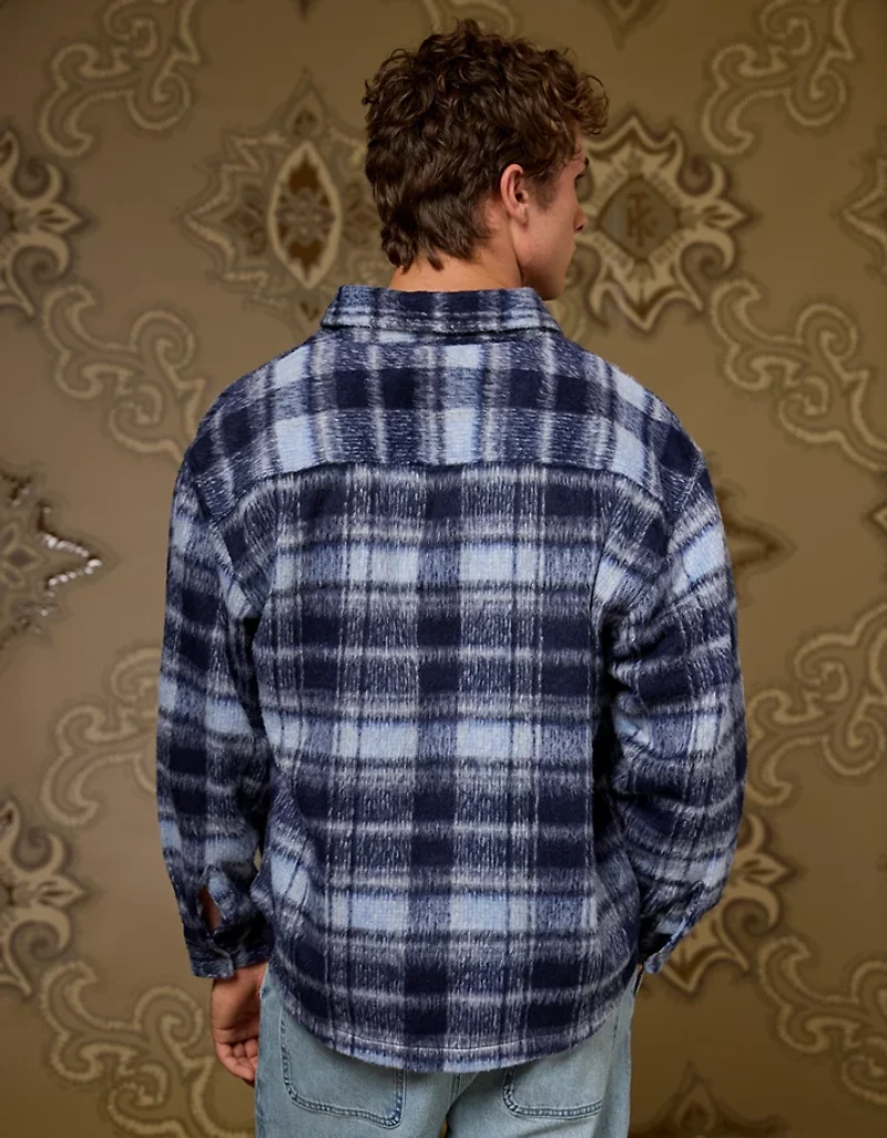 AE x Tru Kolors Heavyweight Brushed Plaid Overshirt