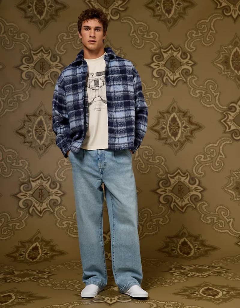 AE x Tru Kolors Heavyweight Brushed Plaid Overshirt