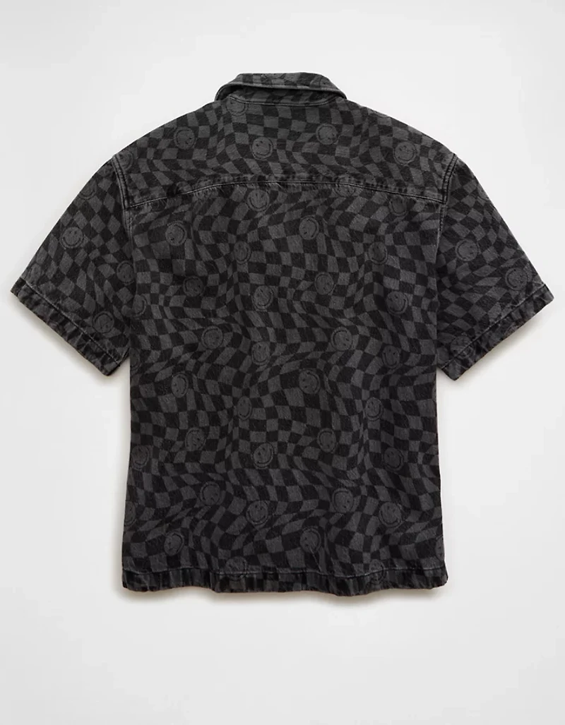 AE | Smiley® Short-Sleeve Button-Up Shirt