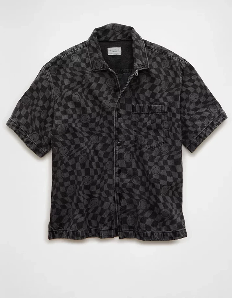 AE | Smiley® Short-Sleeve Button-Up Shirt