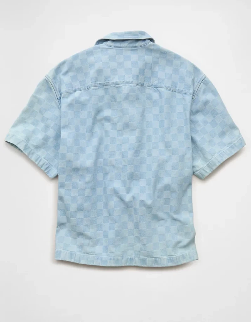 AE x Umbro Relaxed Fit Denim Button-Up Shirt