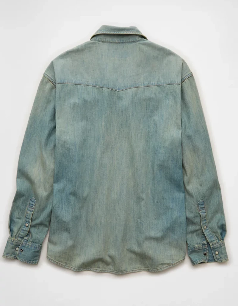 AE Relaxed Denim Western Shirt