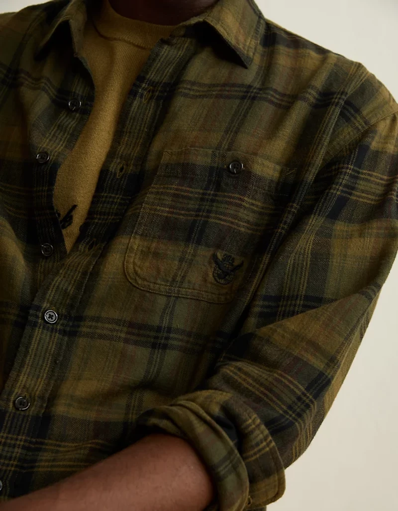 AE x Lamine Yamal Flannel Button-Up Shirt