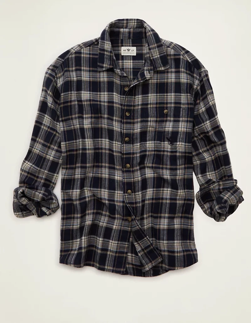 AE x Lamine Yamal Flannel Button-Up Shirt