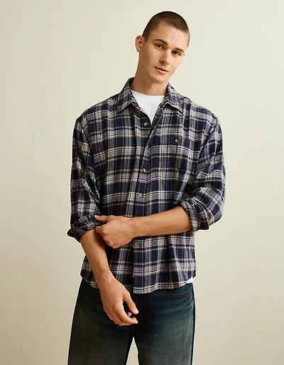AE x Lamine Yamal Flannel Button-Up Shirt