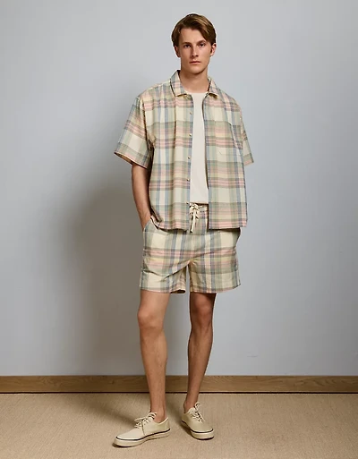 AE77 Madras Short-Sleeve Shirt