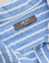AE77 Seersucker Camp Collar Shirt