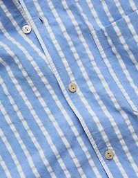 AE77 Seersucker Camp Collar Shirt