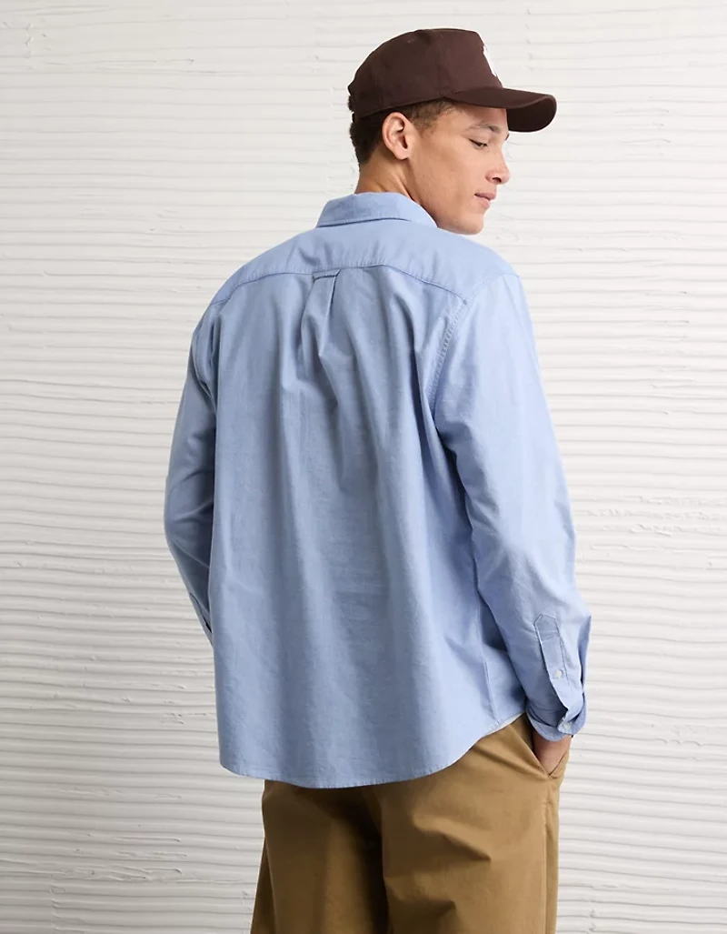 Chemise boutonnée en oxford de tous les jours rayée AE