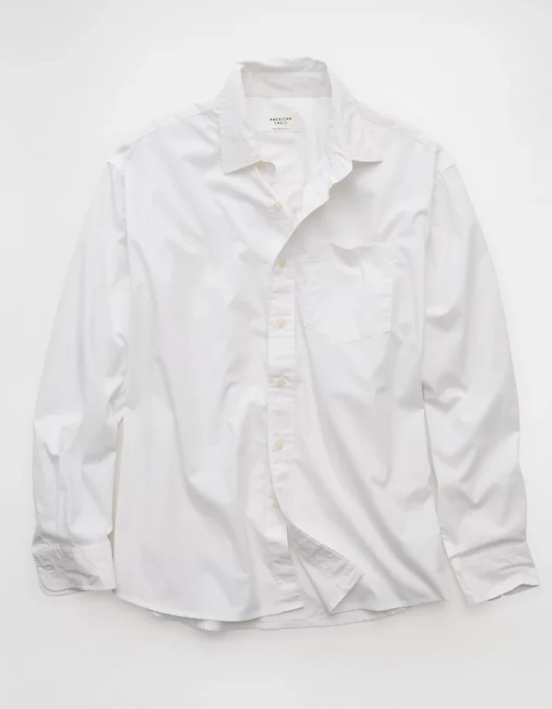 Chemise en popeline à coupe décontractée de tous les jours AE