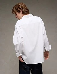AE Everyday Relaxed Poplin Button-Up Shirt
