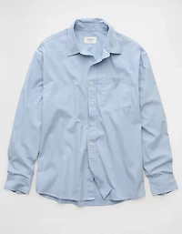 AE Everyday Relaxed Poplin Button-Up Shirt