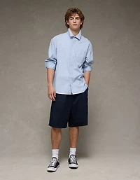 AE Everyday Relaxed Poplin Button-Up Shirt