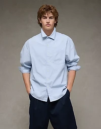 AE Everyday Relaxed Poplin Button-Up Shirt
