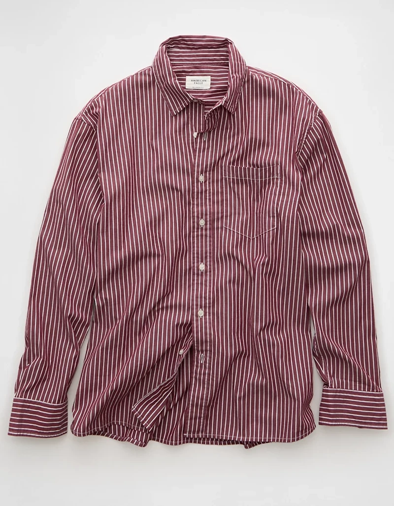 AE Everyday Relaxed Fit Poplin Button-Up Shirt
