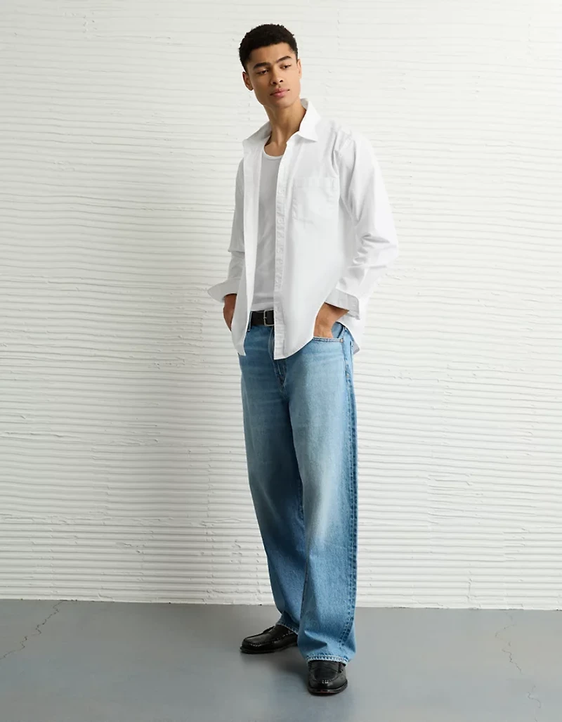 Chemise en popeline à coupe classique de tous les jours AE
