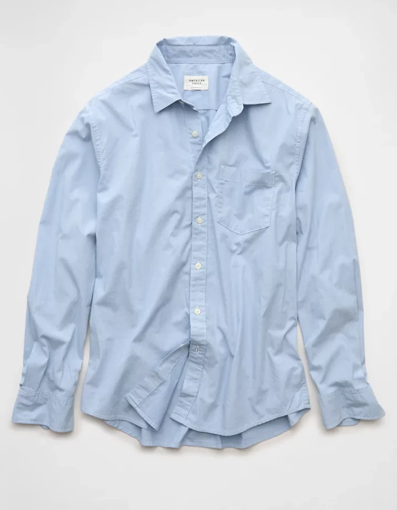 AE Everyday Fit Poplin Button-Up Shirt