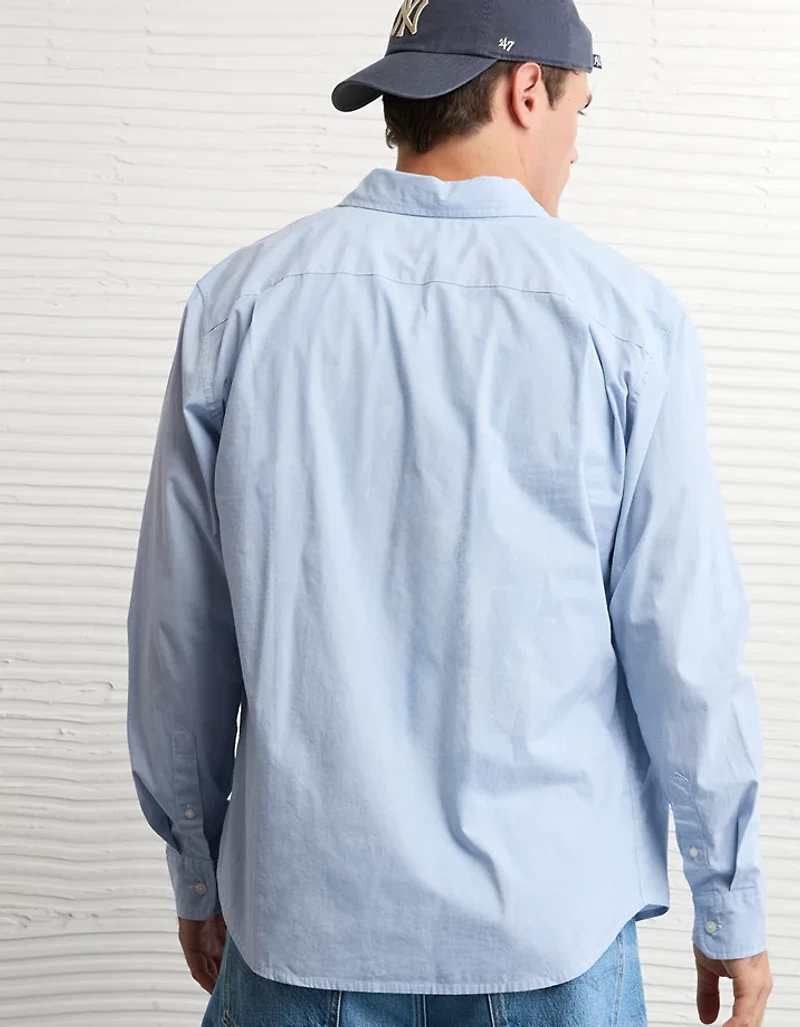 AE Everyday Fit Poplin Button-Up Shirt