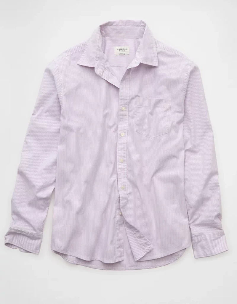 AE Everyday Fit Poplin Button-Up Shirt