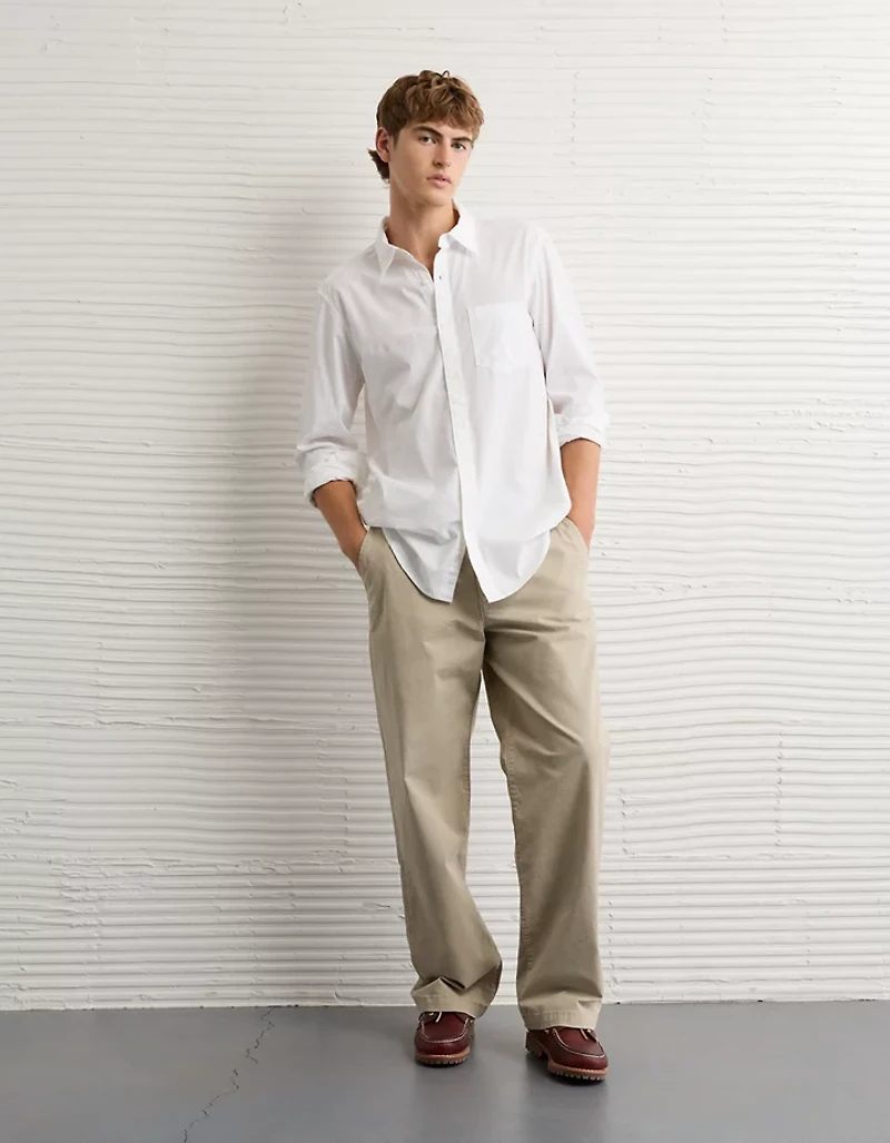 Chemise en popeline ajustée de tous les jours AE