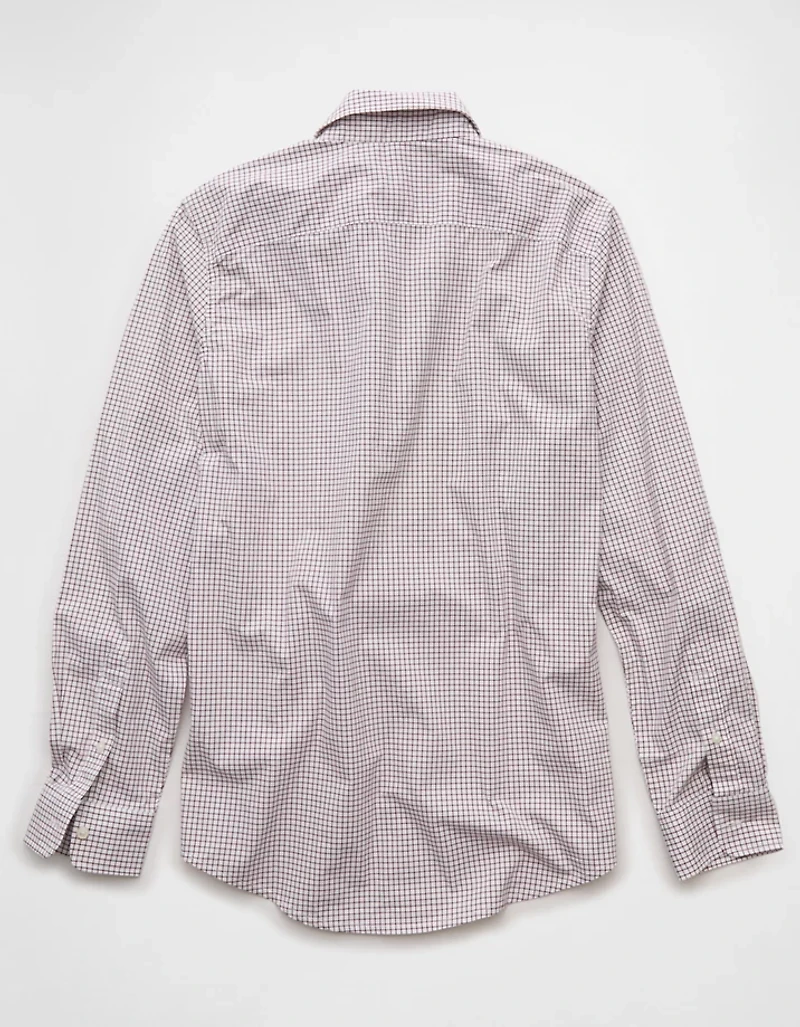 Chemise à carreaux en popeline ajustée de tous les jours AE