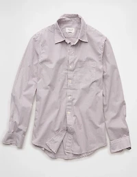 AE Everyday Slim Fit Poplin Plaid Button-Up Shirt