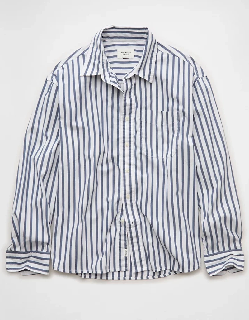 AE Everyday Relaxed Fit Poplin Button-up Shirt