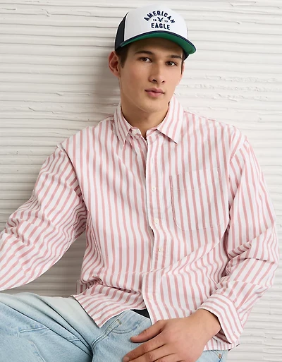 AE Everyday Relaxed Fit Poplin Button-up Shirt