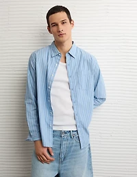 AE Everyday Standard Fit Poplin Button-Up Shirt