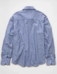 AE Relaxed Fit Linen-Blend Button-Up Shirt