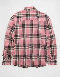 AE Relaxed Fit Linen-Blend Button-Up Shirt