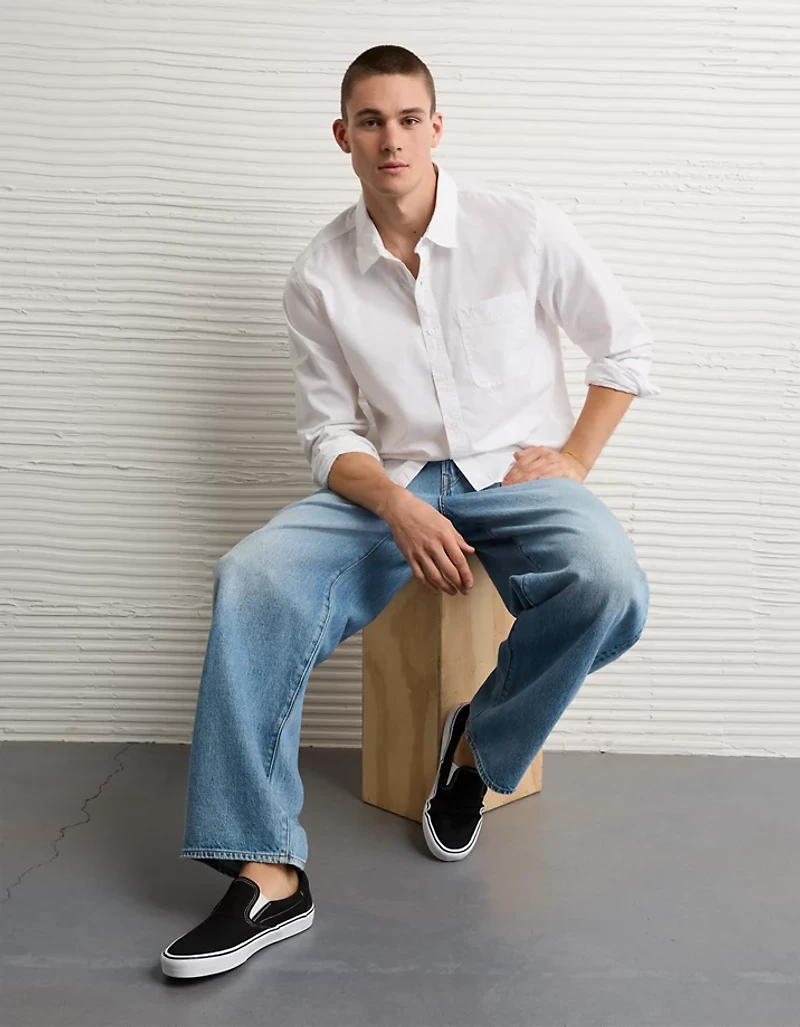 AE Everyday Poplin Button-Up Shirt