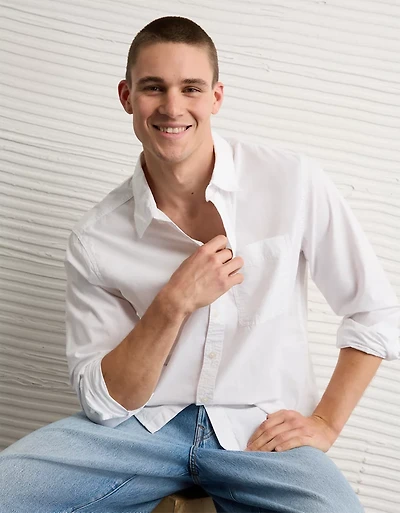 AE Everyday Poplin Button-Up Shirt
