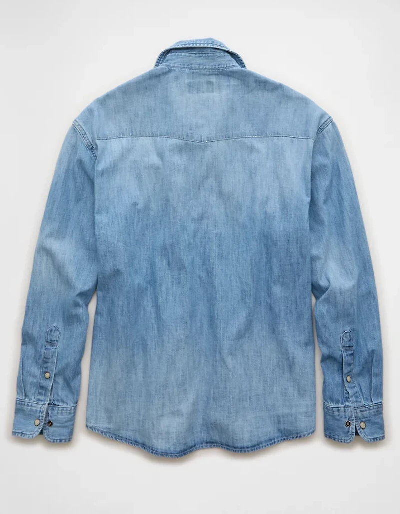 AE Oversized Denim Western Shirt