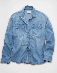 AE Oversized Denim Western Shirt