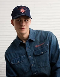 AE Relaxed Fit Budweiser Denim Button-Up Shirt