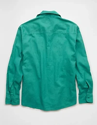 AE Relaxed Fit Linen-Blend Button-Up Shirt