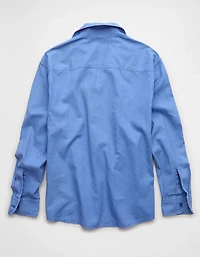 AE Relaxed Fit Linen-Blend Button-Up Shirt