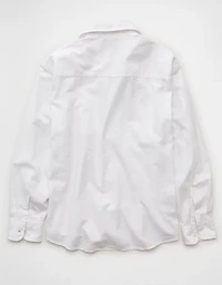 Chemise décontractée à boutons en mélange de lin AE