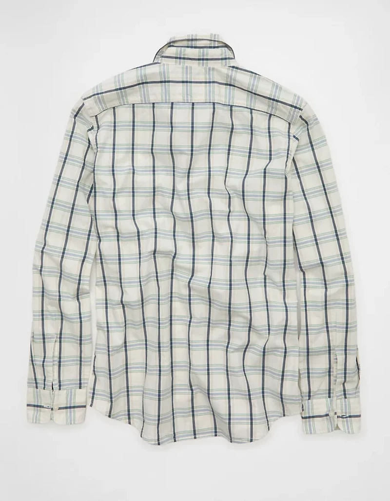 AE Slim Poplin Button-Up Shirt