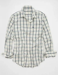 AE Slim Poplin Button-Up Shirt