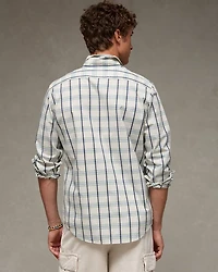 AE Slim Poplin Button-Up Shirt