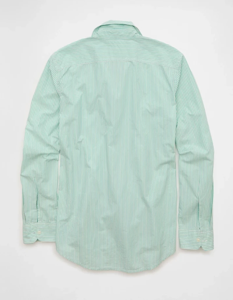 AE Slim Poplin Button-Up Shirt