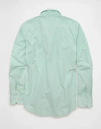 AE Slim Poplin Button-Up Shirt
