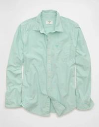 AE Slim Poplin Button-Up Shirt