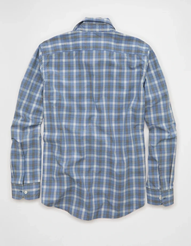AE Slim Poplin Button-Up Shirt