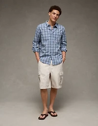AE Slim Poplin Button-Up Shirt